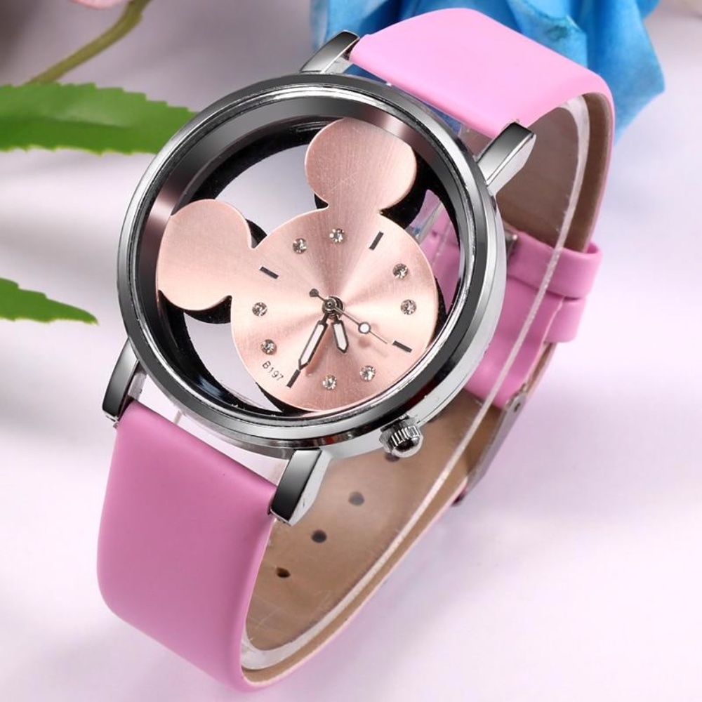Pink Mouse Ears Hollow Watch NWT - Picture 3 of 7